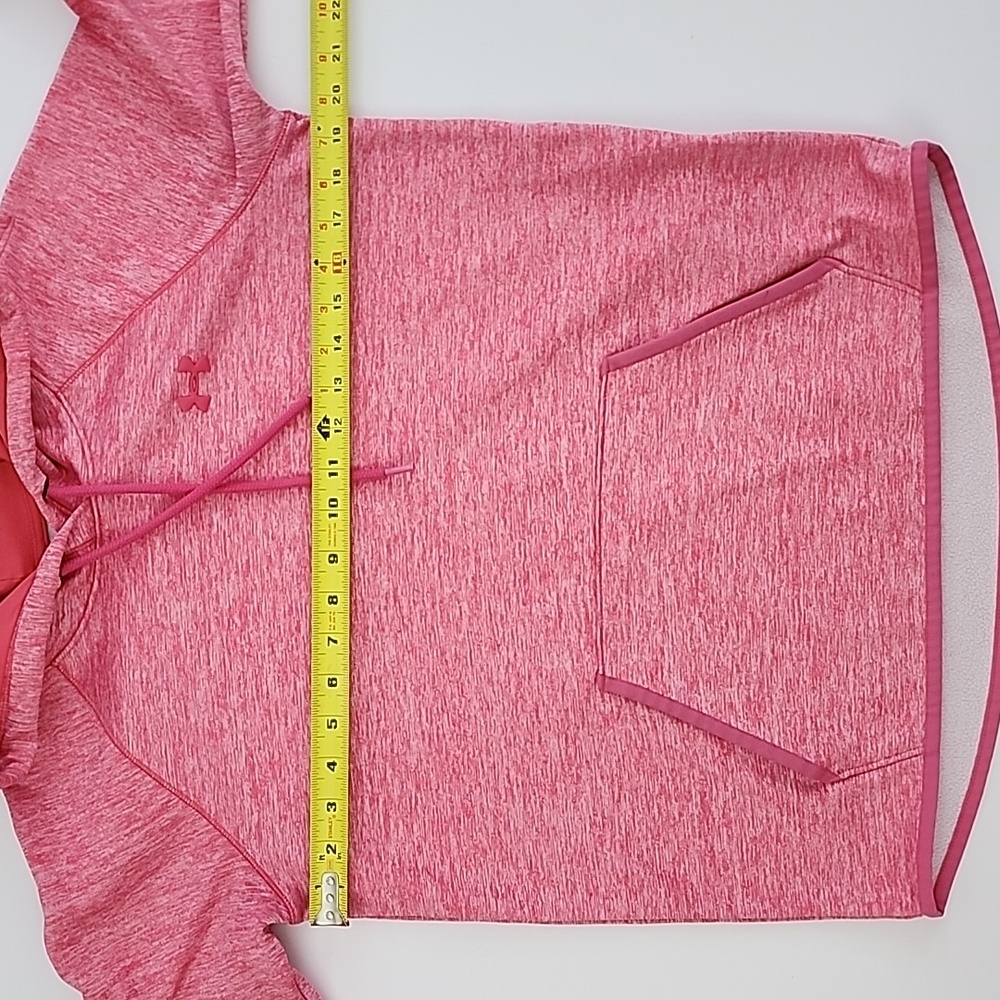Under Armour Cold Gear Storm 1 Heathered Pink Hoodie Pocket Size S - Picture 13 of 14